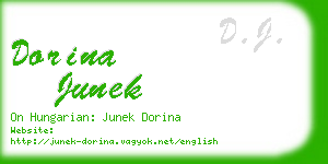 dorina junek business card
